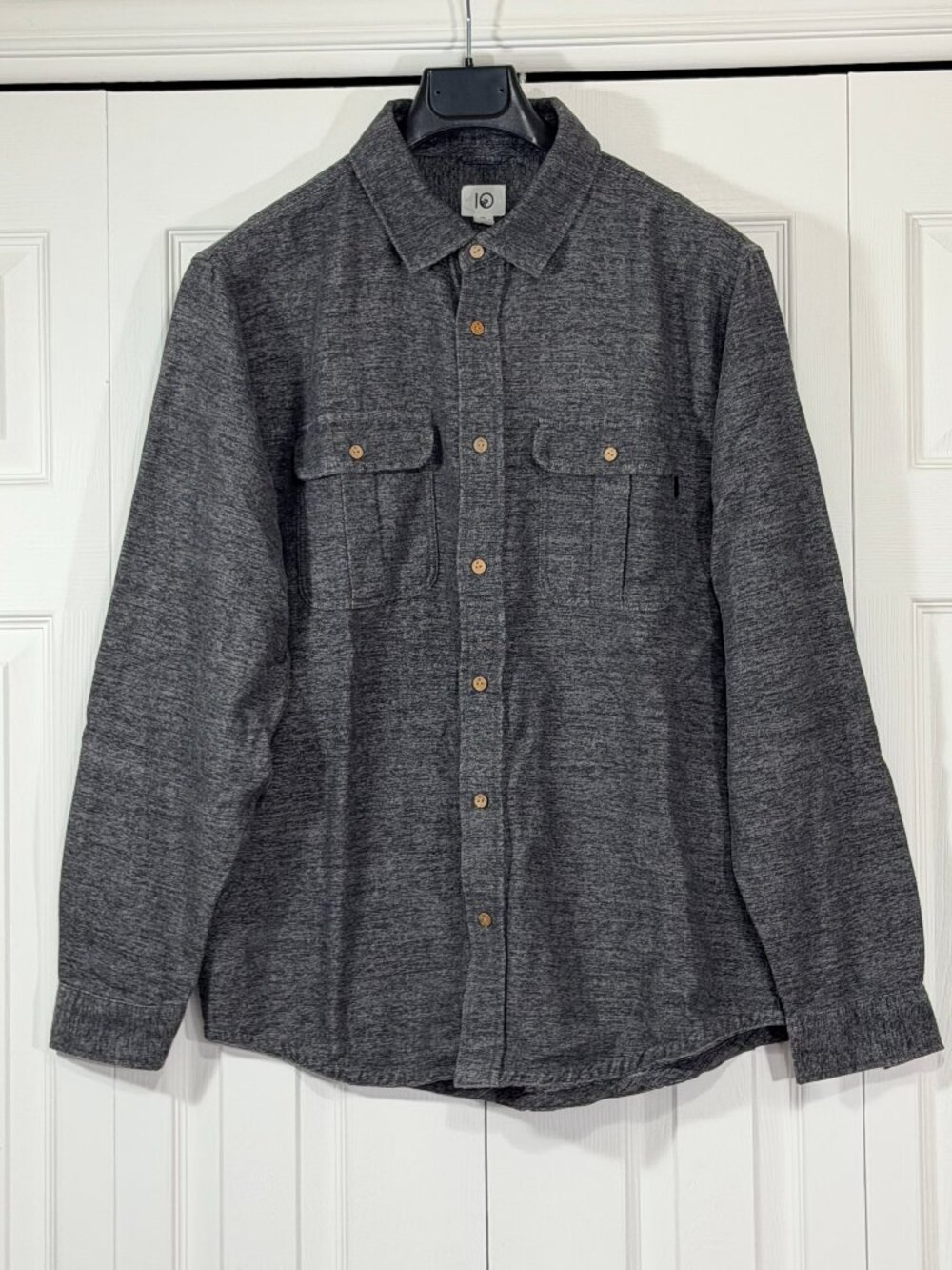TenTree Heather Gray Flannel Button-Down Shirt